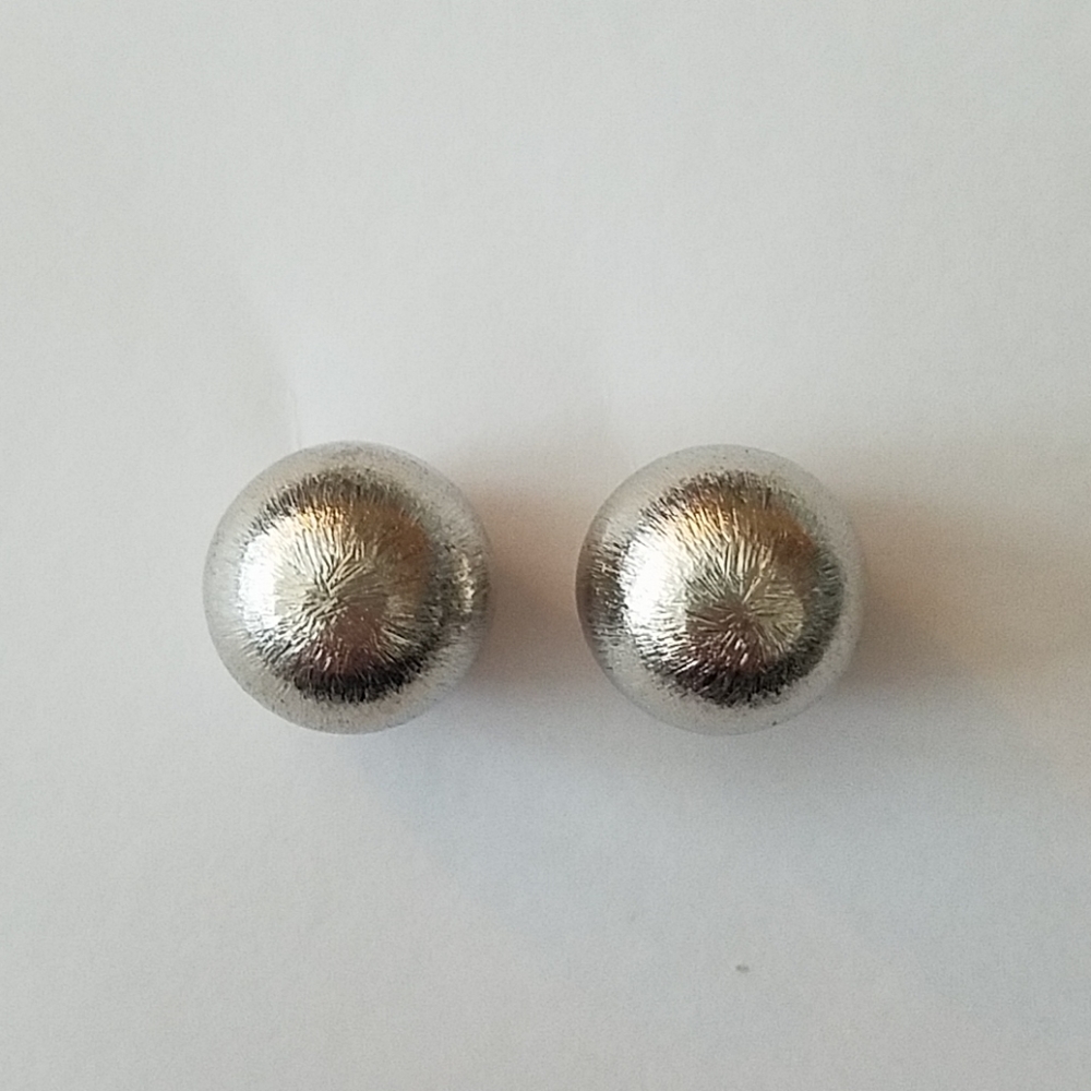 Silver Sphere Earrings